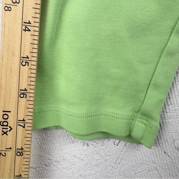VTG Chaps Lime Green Polo Shirt Gold Snaps Quarter Sleeve Y2K 90s 100% Cotton XL - Picture 9 of 9
